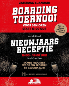 Nieuwjaarsreceptie en Boardingtoernooi